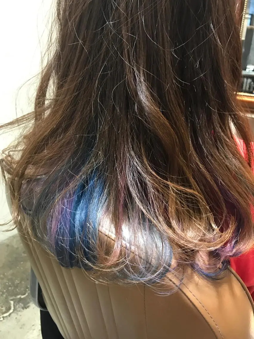 ミディアム カラー パーマ ヘアアレンジ メンズ キッズ ネイル マツエク・マツパ 大理石ネイル(マーブル) サロンドミルク 原宿のヘアスタイル