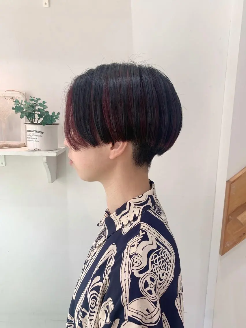 ショート カラー ヘアアレンジ にいた かづしげのヘアスタイル