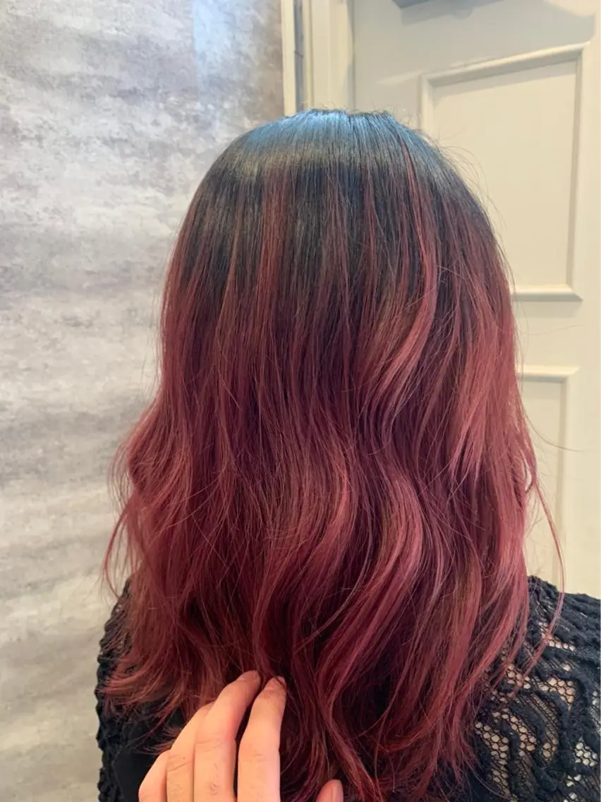 ミディアム カラー レッドカラー 🫟Blanco🫟 Color&Careのヘアスタイル
