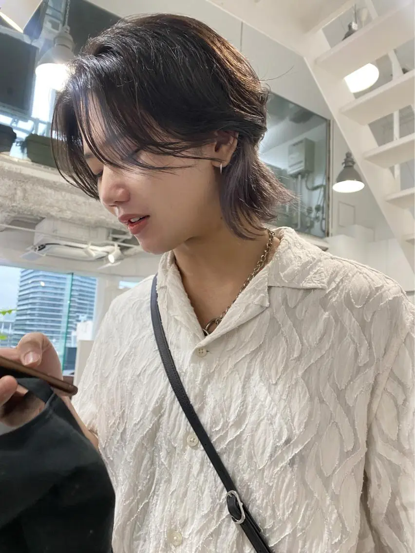 ショート メンズ メンズウルフカット うざバング ウルフカット 新宿☆ショートカット 🎀RISAのヘアスタイル