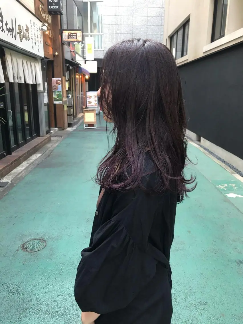 セミロング カラー ヘアアレンジ バイオレットカラー 【代表】 たき〜のヘアスタイル