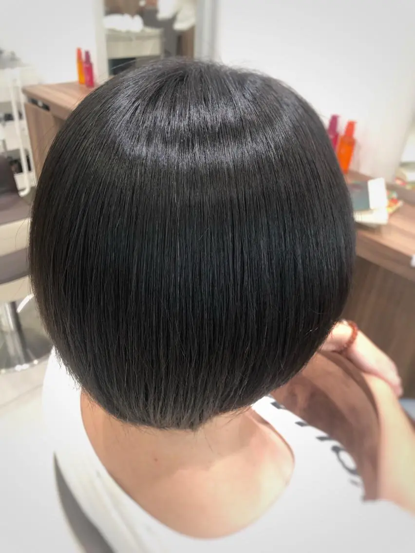ミディアム パーマ 髪質改善 ストレートパーマ ナカタケ ユウのヘアスタイル