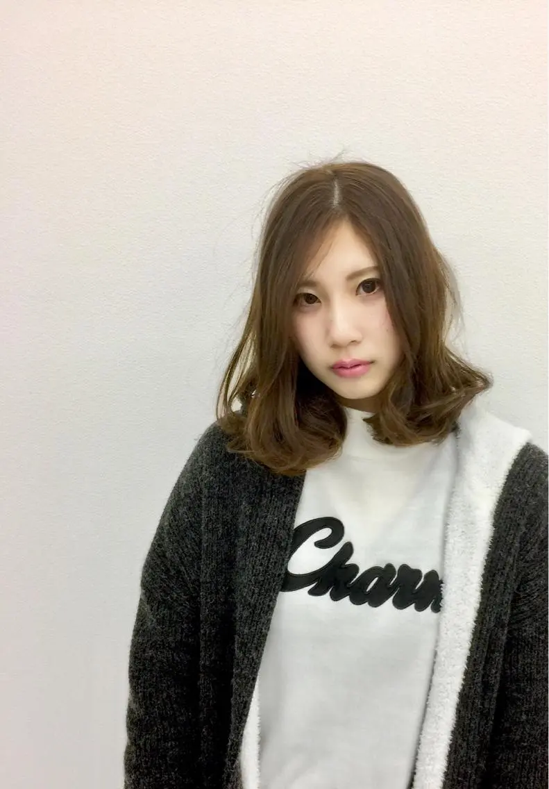 ミディアム 不動令 認定カラーリストのヘアスタイル