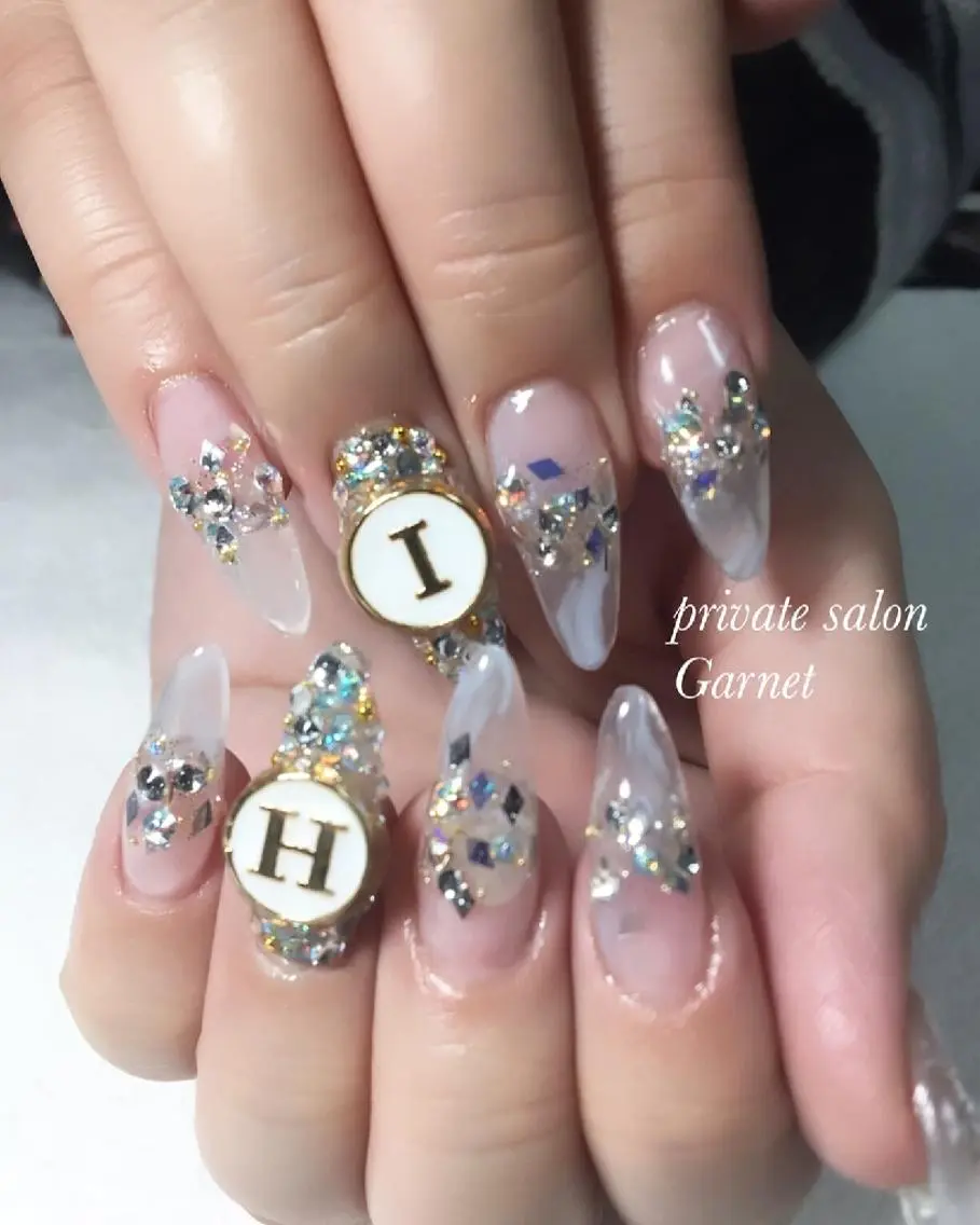 ネイル 大理石ネイル(マーブル) Garnet nailのネイルデザイン