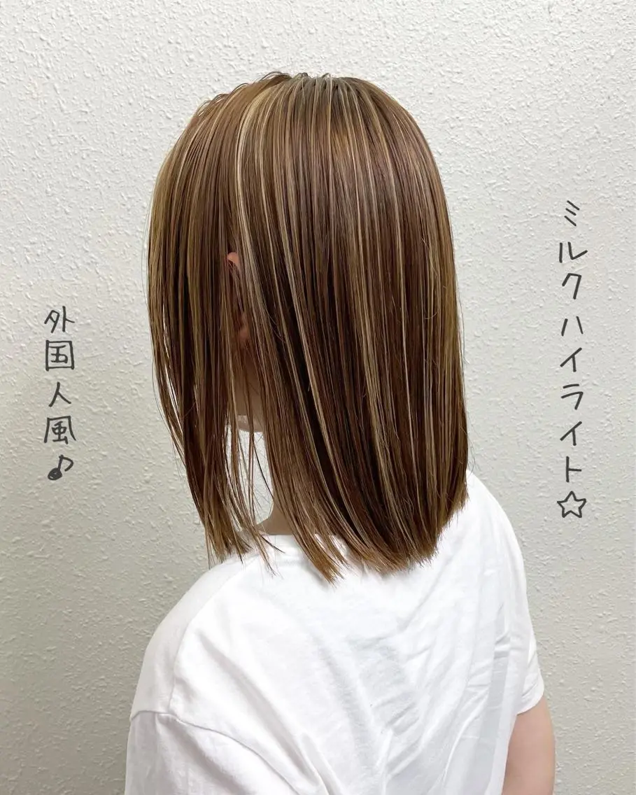 ミディアム カラー アッシュ アッシュグレー アッシュグレージュ バレイヤージュ ベージュカラー ヘアカラー グレージュ💎 神戸孝哉のヘアスタイル