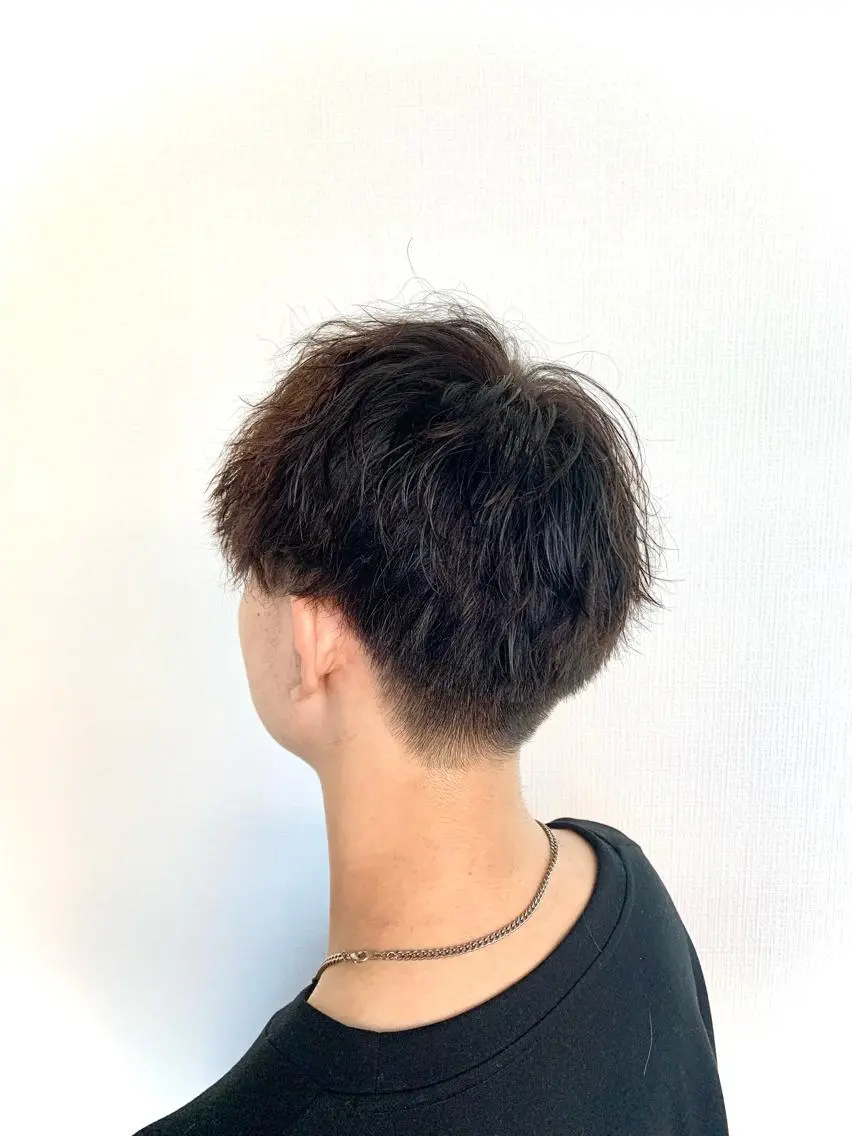 ショート パーマ メンズ カット パーマ ゲーマー美容師 KENTOのヘアスタイル