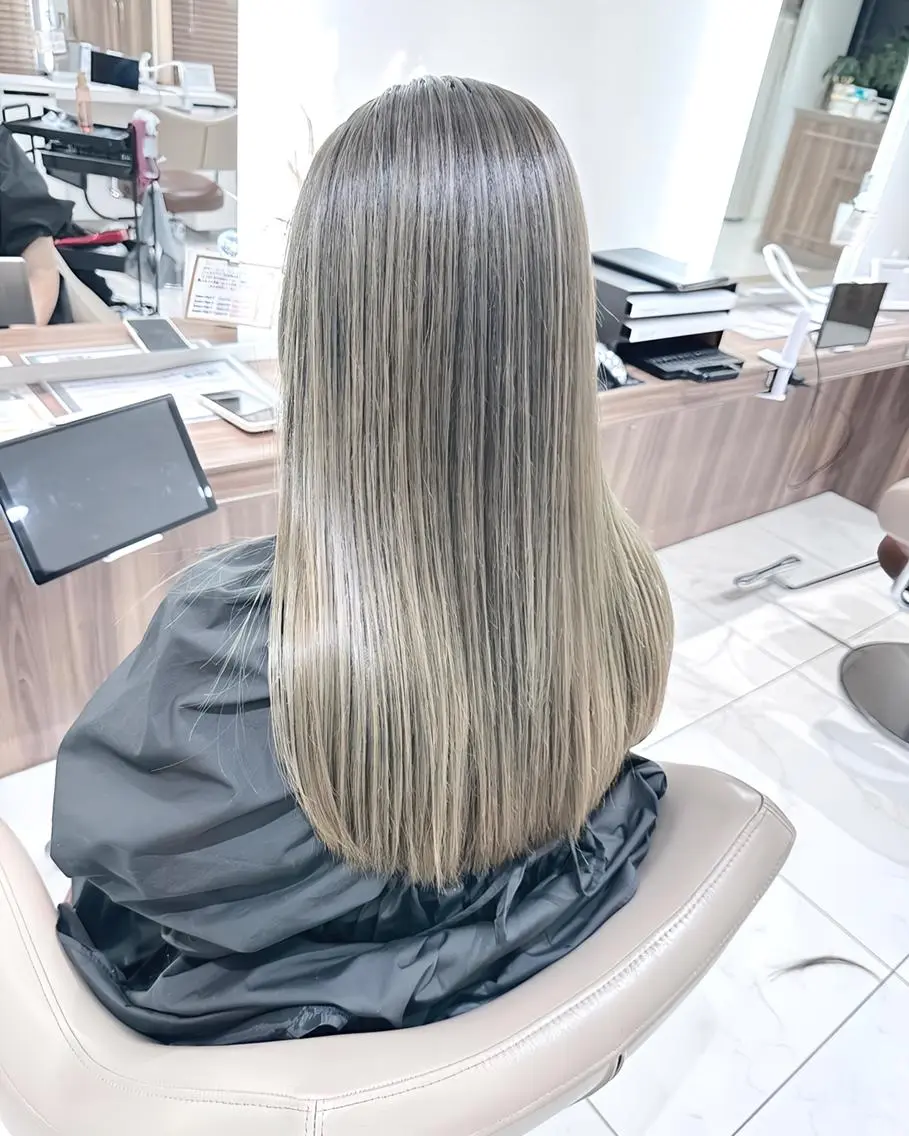 セミロング カラー 髪質改善 ヘアカラー トリートメント 高橋凜/髪質改善/ 縮毛矯正/カラーのヘアスタイル