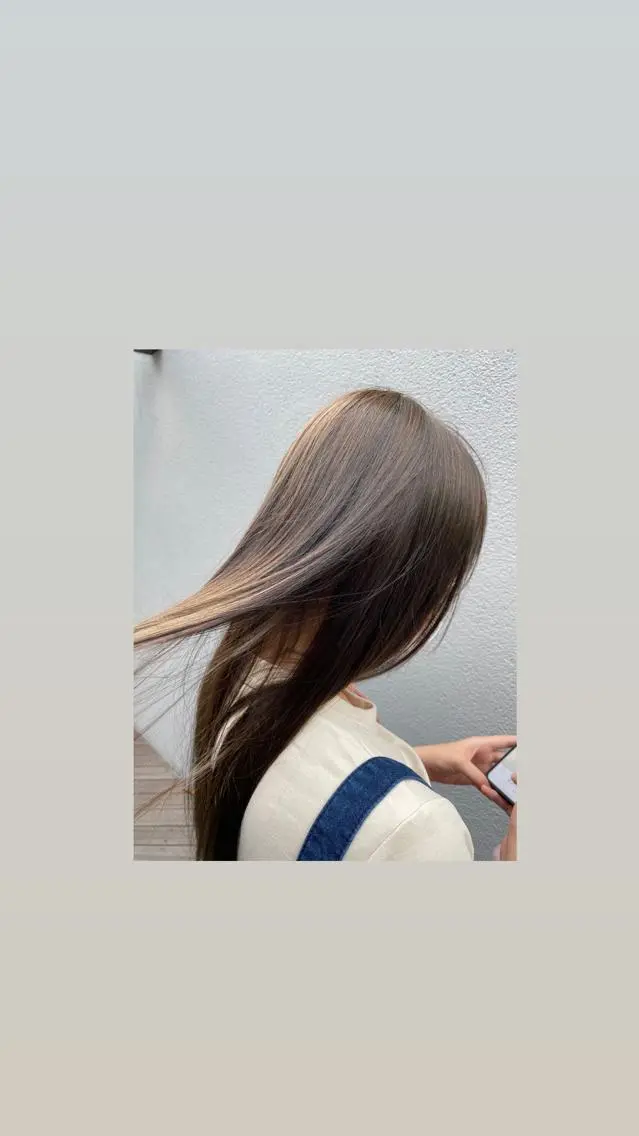 ロング カラー アッシュ アッシュブラウン ブラウンカラー カット ヘアカラー トリートメント 丹生 滉太のヘアスタイル