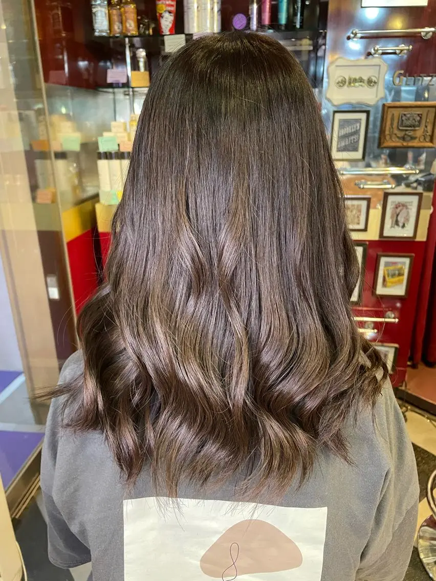 セミロング カラー ブリーチ トリートメント 横浜カットパーマ 特殊/ 平林侑馬のヘアスタイル
