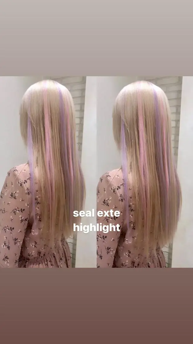 ロング エクステ ハイライト HAUS 片山みほのヘアスタイル