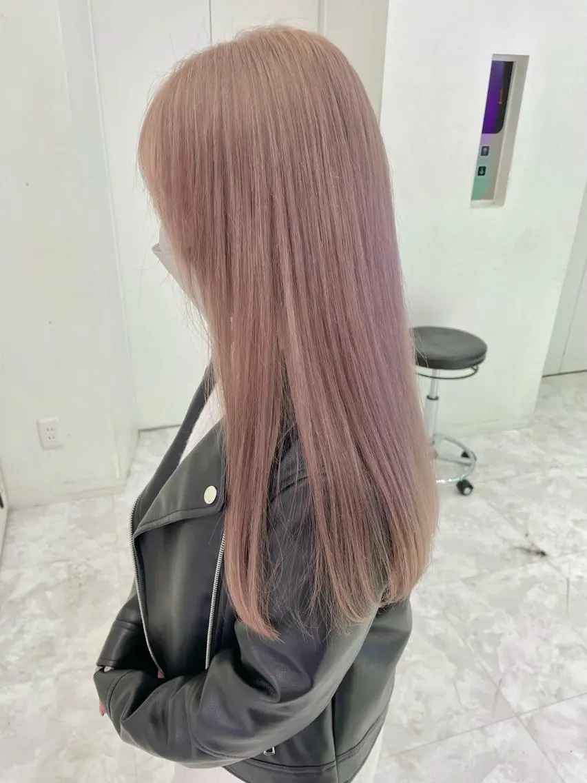 ロング カラー ヘアカラー トリートメント ヘアセット ウルフカットマスター みつきのヘアスタイル