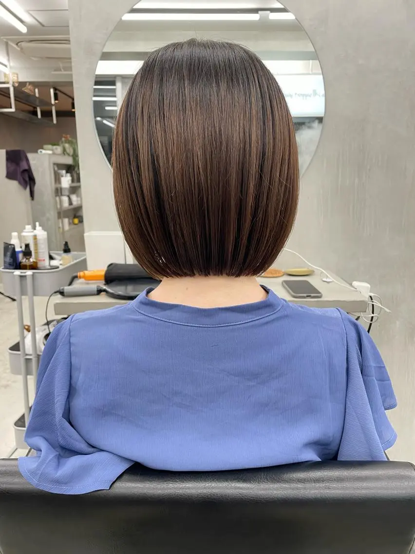 ショート ボブ カット トリートメント 👑ボブはお任せ ミヤノ👑のヘアスタイル
