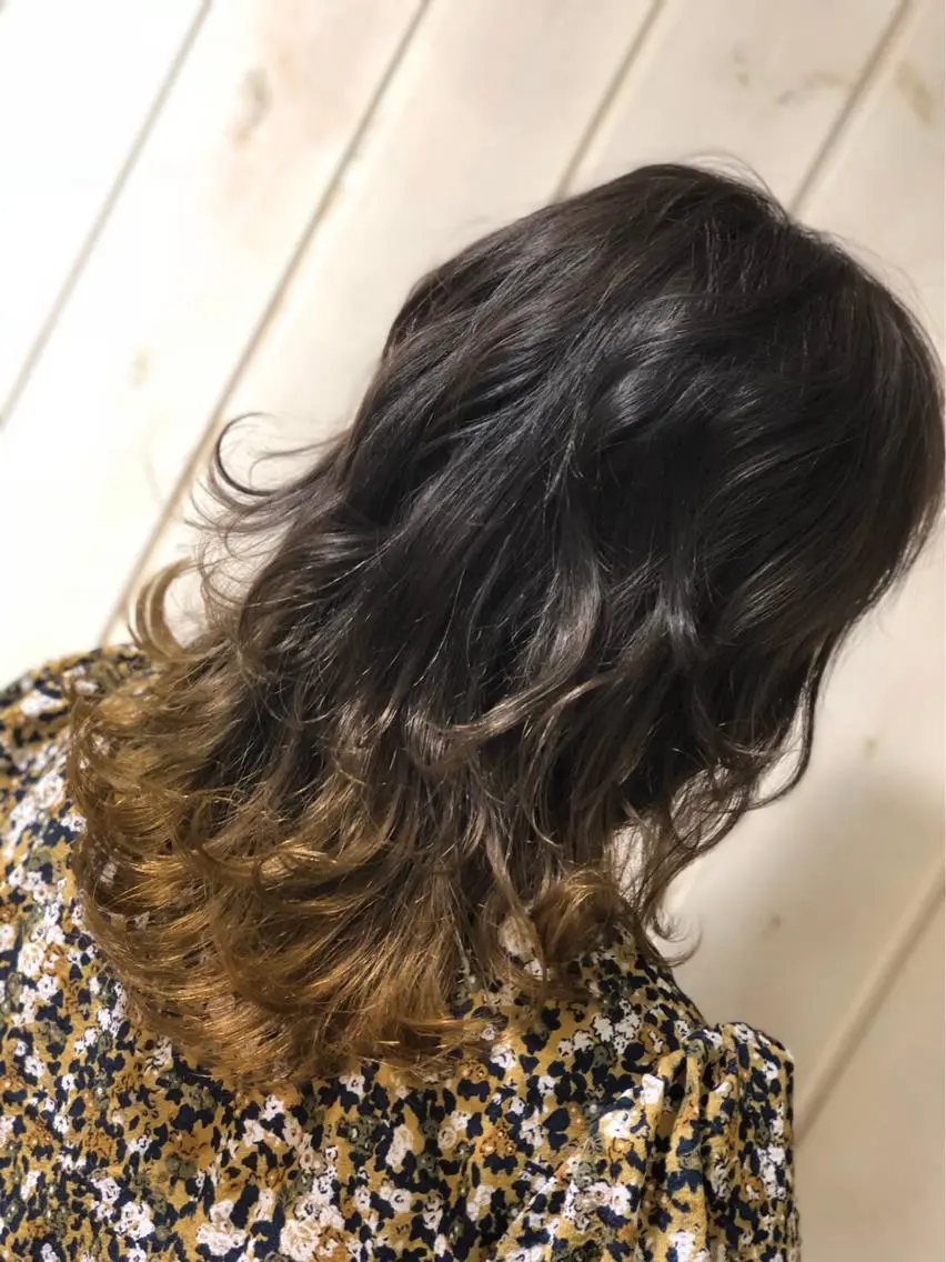 セミロング イエローカラー 辻堂メンズ特化 YU-YAのヘアスタイル