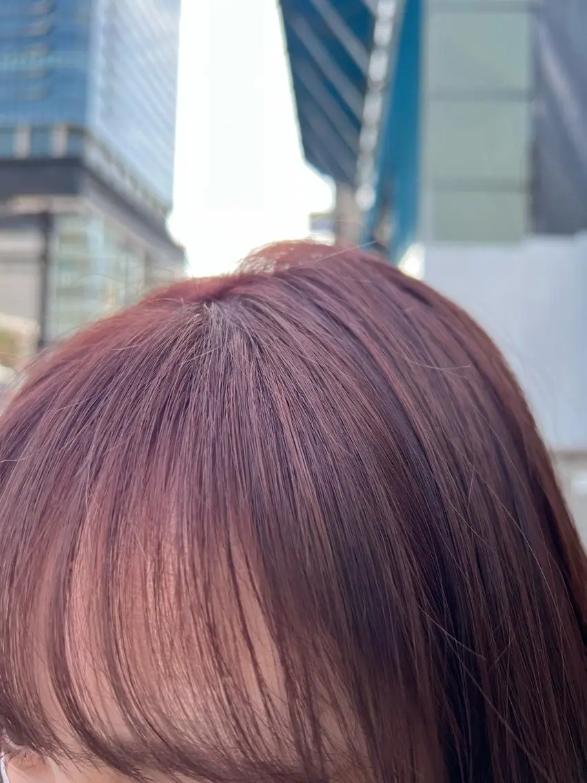 ミディアム カラー ラベンダーカラー ピンクカラー ピンクラベンダー カット 縮毛矯正 ツキノキ ミナのヘアスタイル
