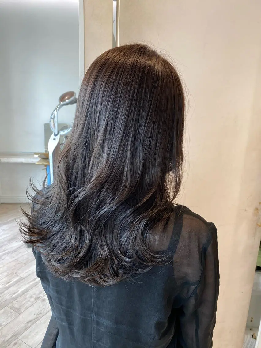 セミロング カラー カット ヘアカラー トリートメント 前髪顔まわりカット 🌈中村海聖のヘアスタイル