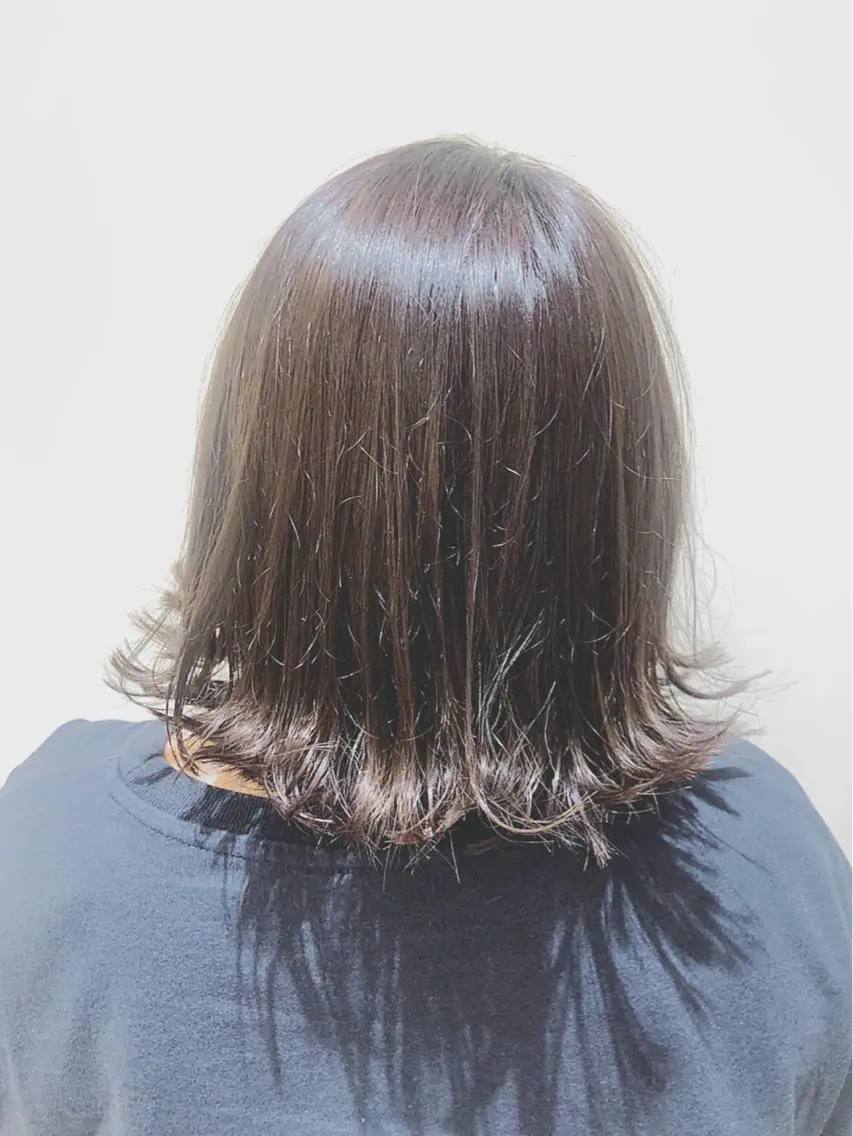 ミディアム ボブ カット ヘアカラー トリートメント MeL 横浜/ MIHOのヘアスタイル