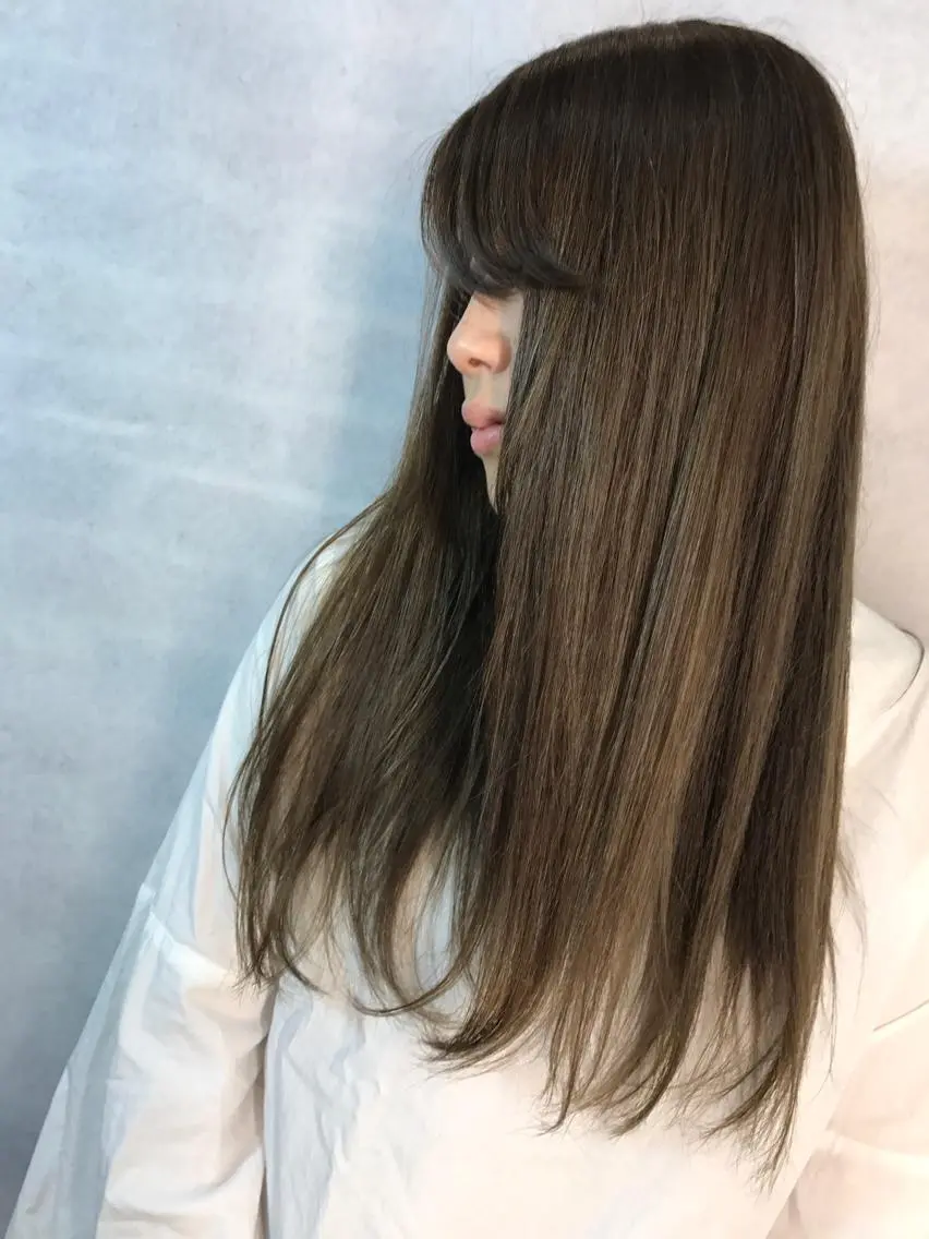 ロング カラー ブラウンカラー マットブラウン chic.🍋 Kirariのヘアスタイル