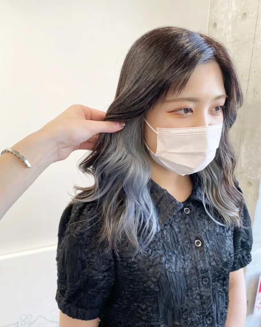 カラー シルバー カット ヘアカラー トリートメント NUMBER 天王寺YUYAのヘアスタイル