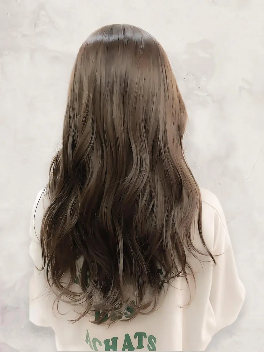 ロング 髪質改善 レイヤーカット 小顔カット トリートメント カット ヘアカラー トリートメント グレージュ×レイヤー 藤生 和宏のヘアスタイル