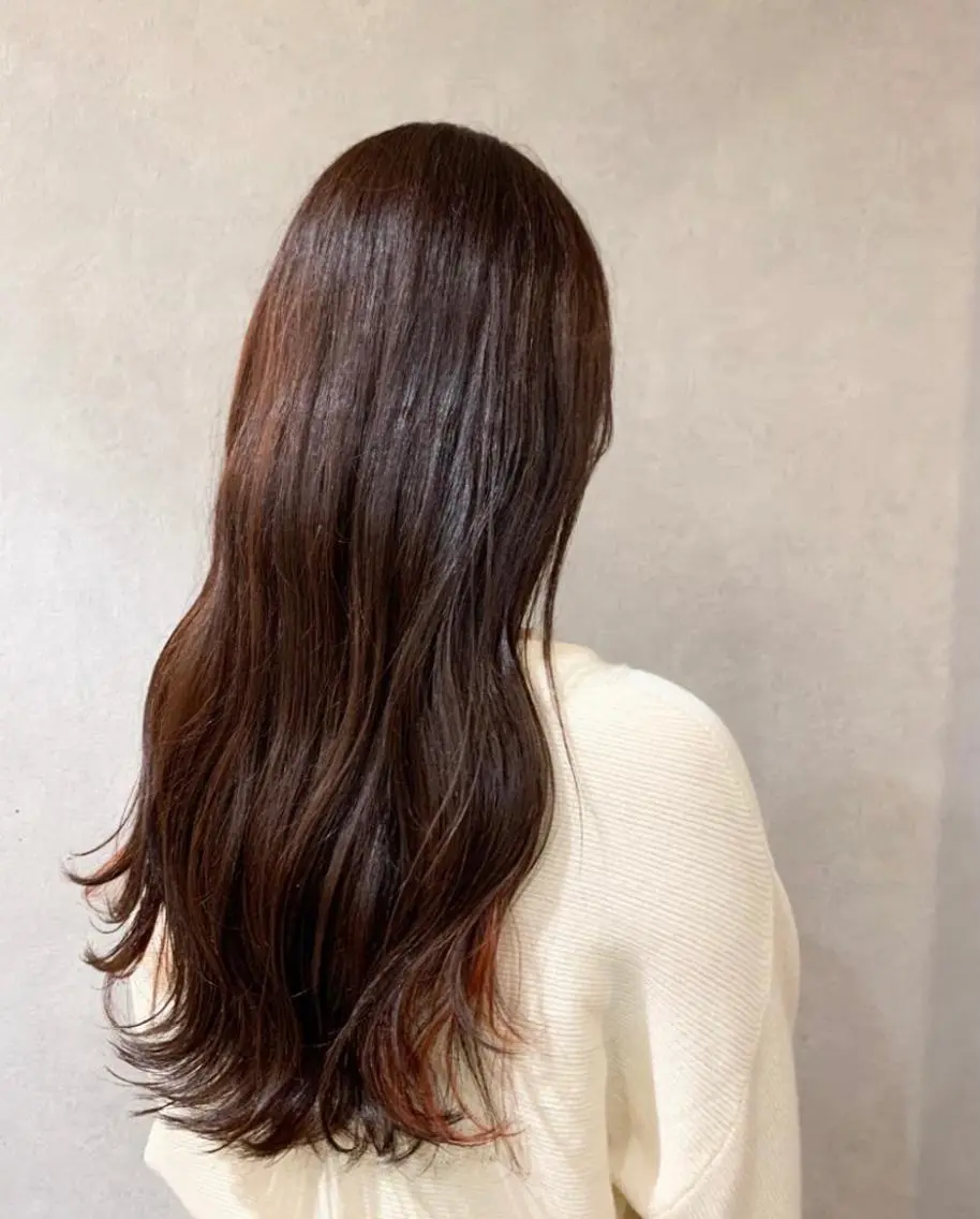 ロング カラー カット ヘアカラー トリートメント 似合わせカット/ 艶カラー/いらみなのヘアスタイル