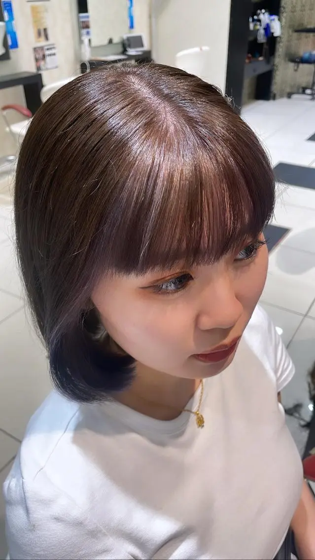 ショート ヘアカラー トリートメント 💞暖色カラー 💞risaのヘアスタイル