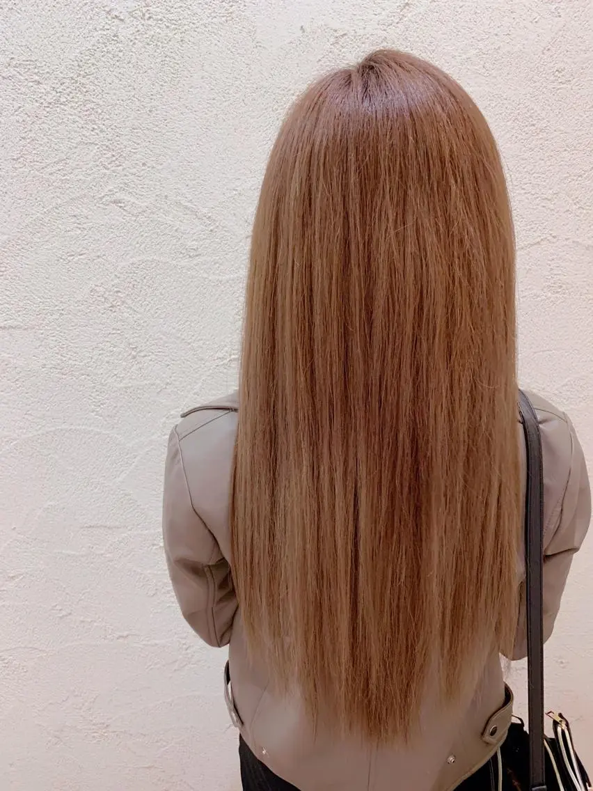 ロング カラー ベージュカラー 髪質改善色素改善特化 keiのヘアスタイル