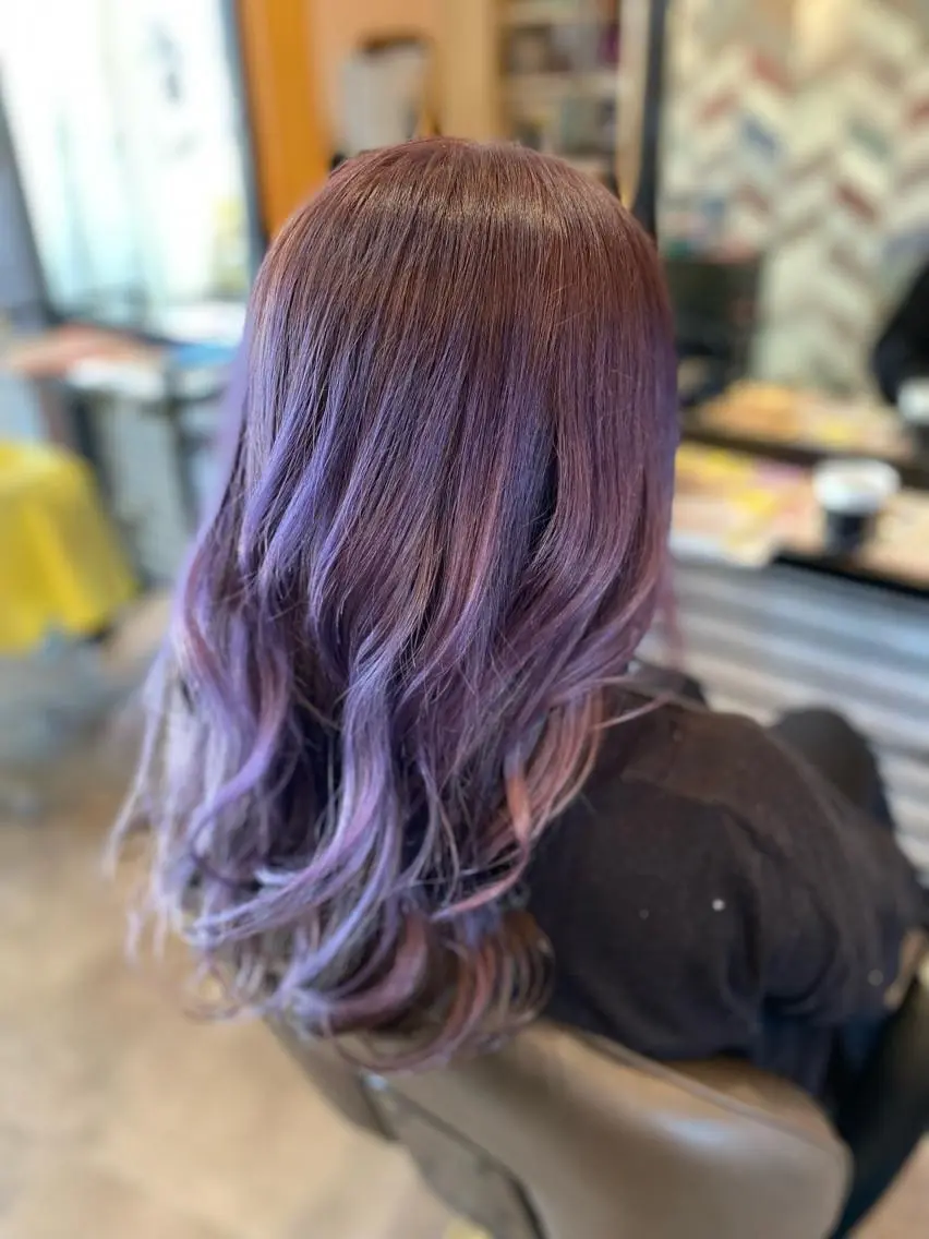 セミロング ヘアカラー トリートメント marron 加瀬のヘアスタイル