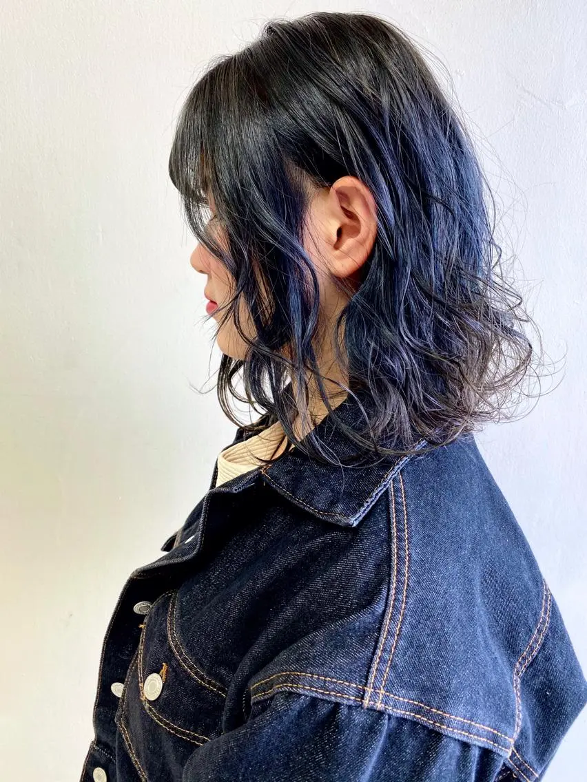 ミディアム カラー hair &eye LAWE.店長のヘアスタイル