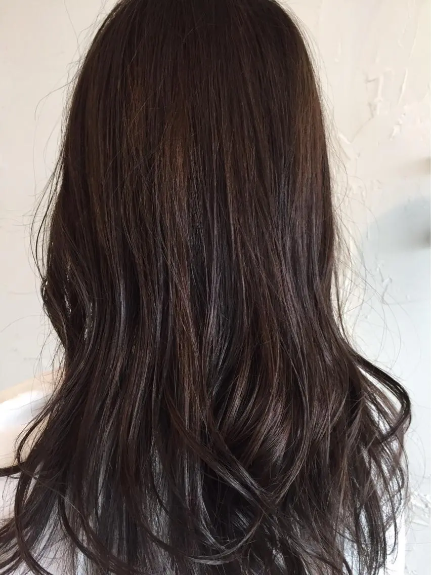 セミロング カラー ヘアアレンジ アディクシーカラー アッシュ パープルカラー パープルアッシュ ヘアカラー トリートメント Add9 久保田 陽代のヘアスタイル