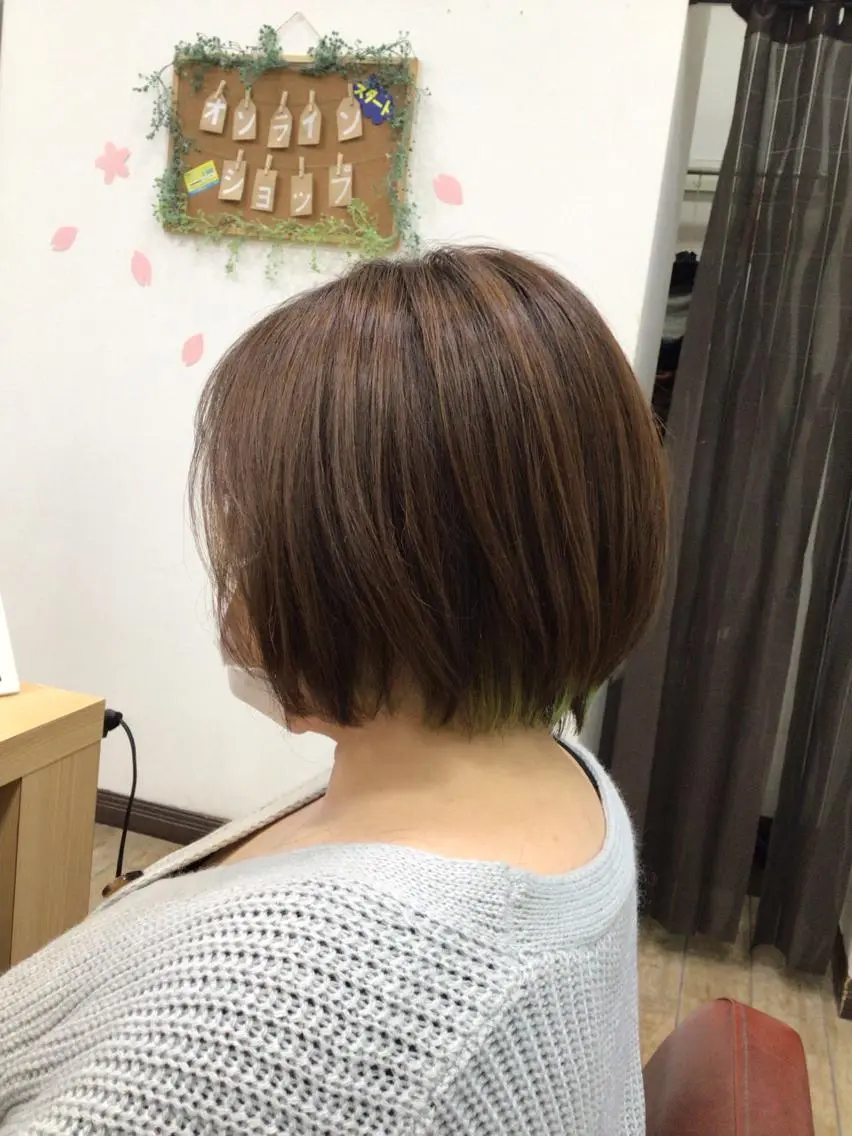 ショート ボブ 💫カットパーマ💫 伊原虎太郎のヘアスタイル