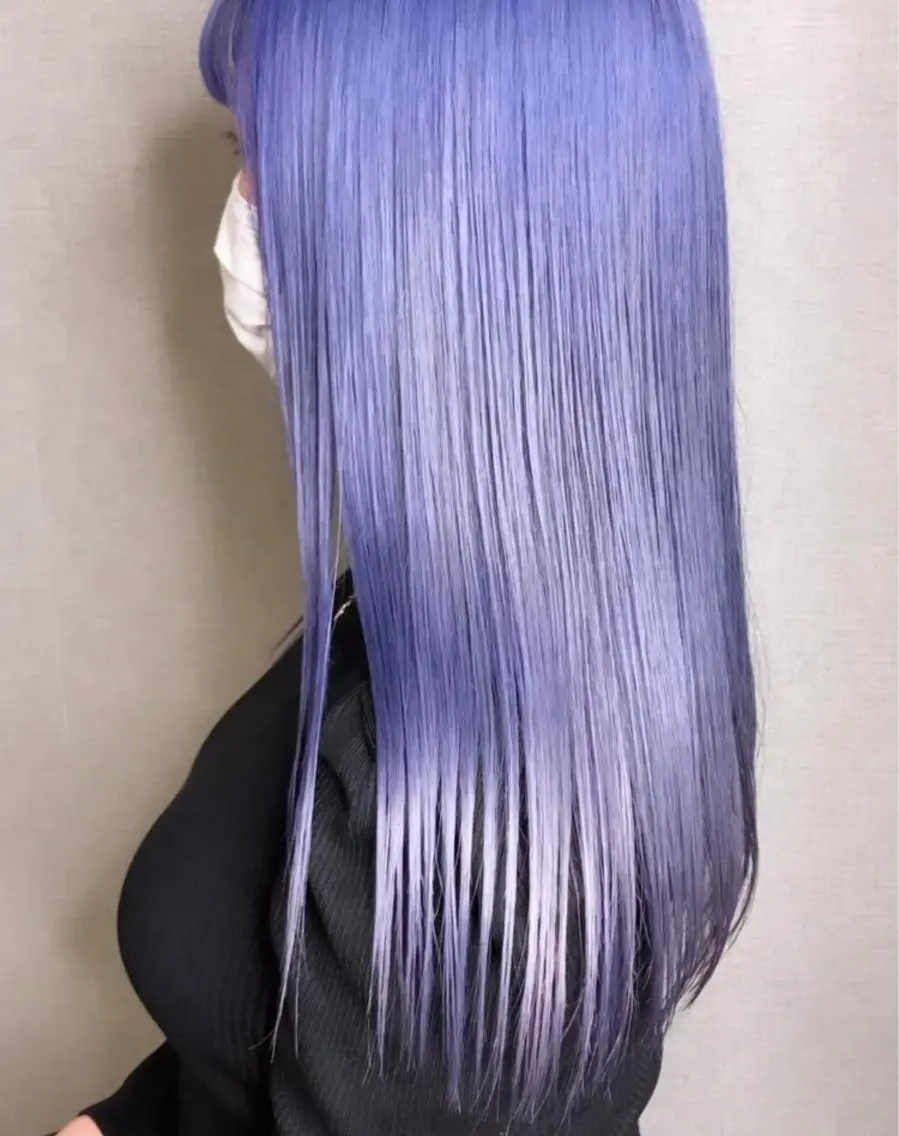 ロング カラー パーマ ヘアセット Selene hair OSAKAのヘアスタイル