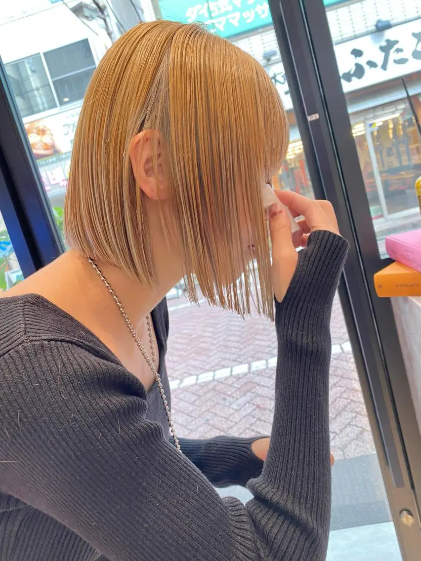 ロング カラー ヘアカラー トリートメント 顔周り/ブリーチなし /縮毛矯正🫧伊勢のヘアスタイル