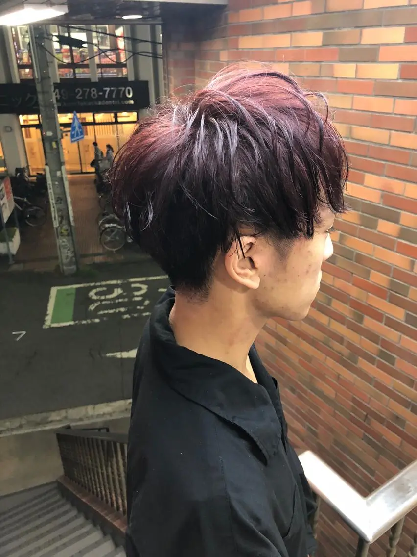 カラー メンズ メンズブリーチ ブリーチ ブリーチなしカラー レッドカラー TOSHIKI| 上福岡メンズ|副店長のヘアスタイル