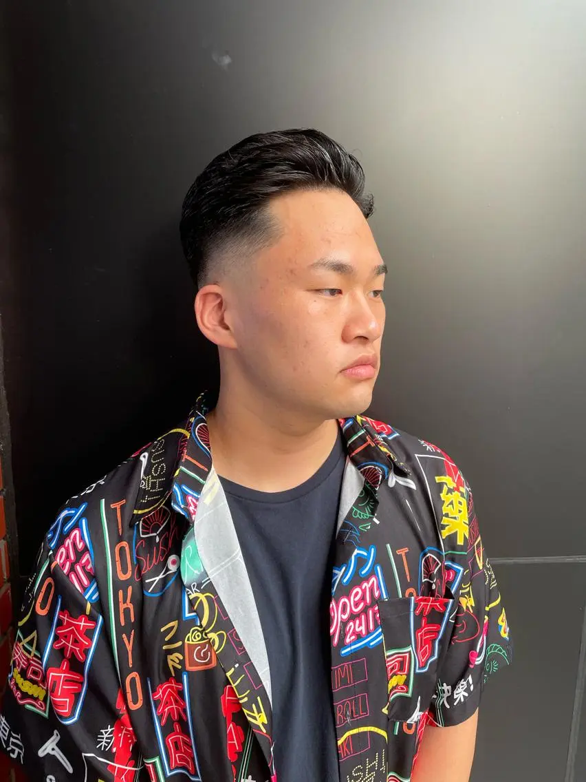 メンズ カット スパイキーパーマ 柏NO1 藤本葉のヘアスタイル