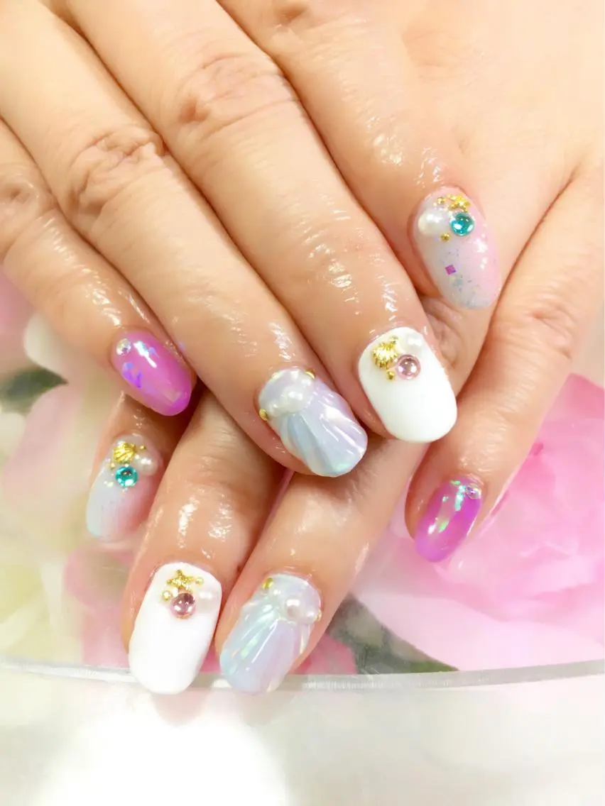 ネイル 夏ネイル clover nailのネイルデザイン