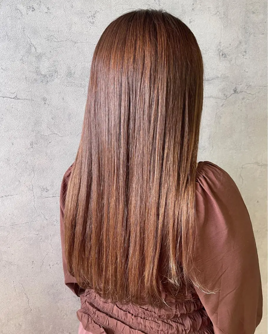 ロング カラー 縮毛矯正 ヘアカラー 唐澤 千尋のヘアスタイル