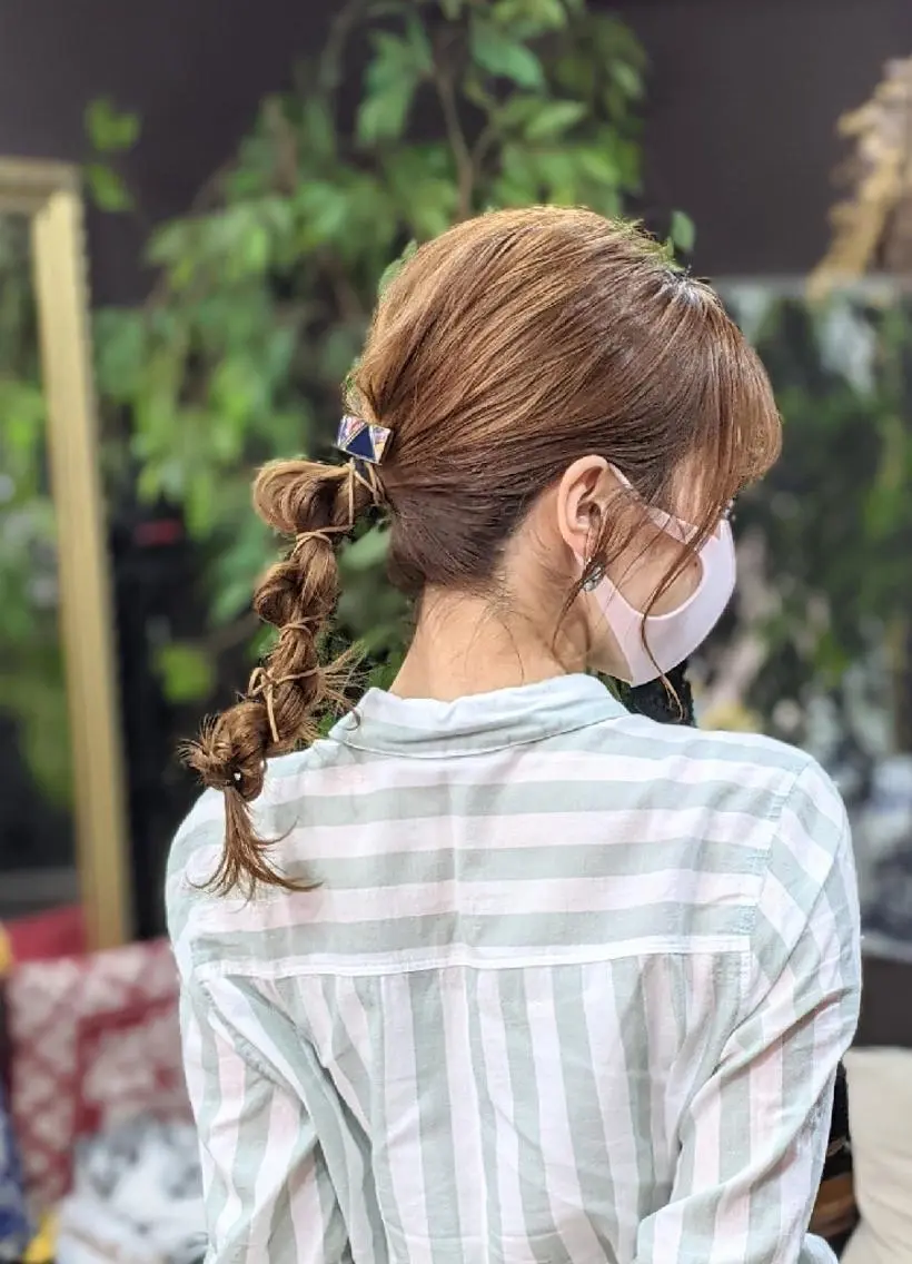 セミロング ヘアアレンジ HIKARI＠ Ruheplatzのヘアスタイル