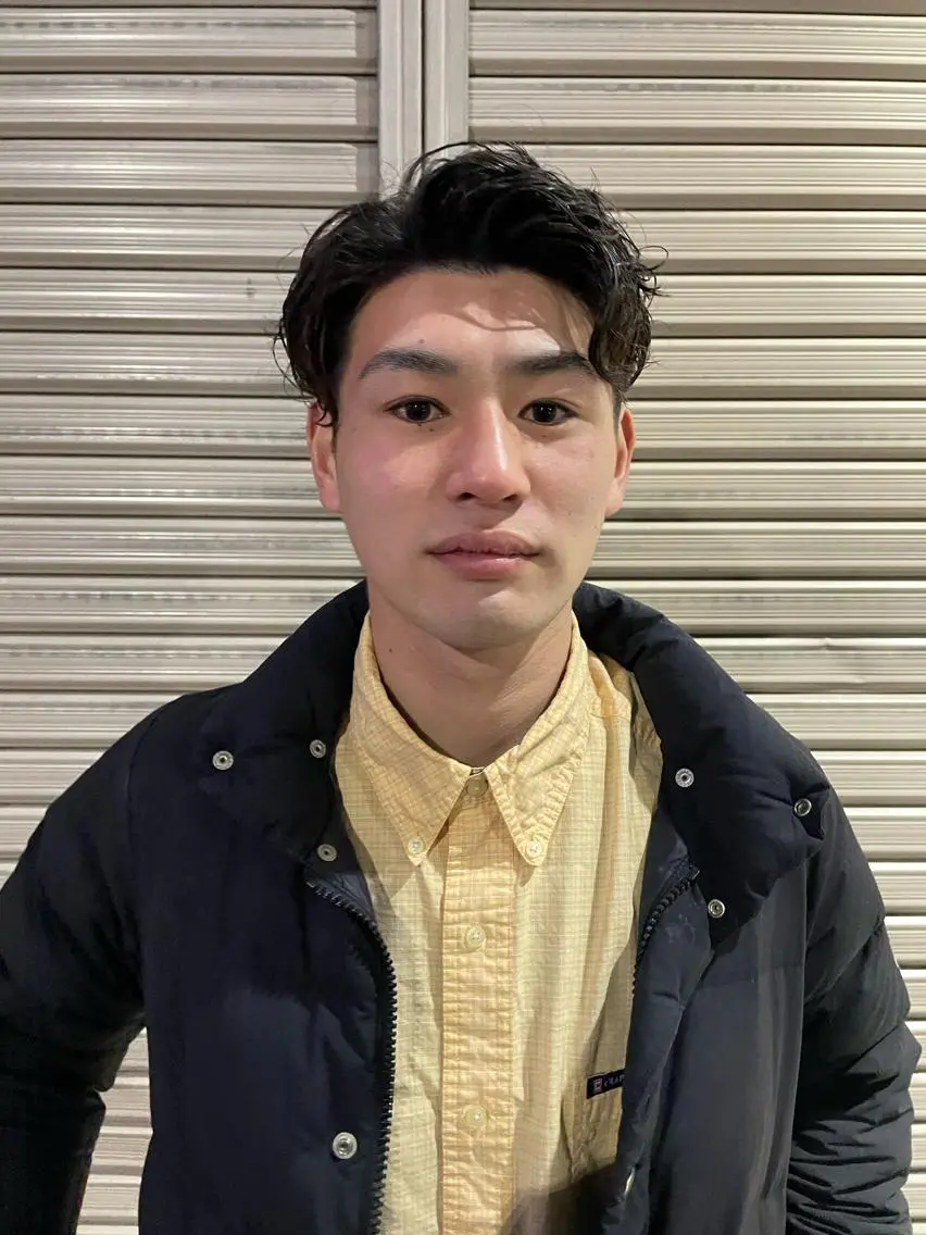パーマ メンズ ショートボブ メンズブリーチ フェードカット メンズハイライト メンズインナーカラー カット パーマ スパイキーパーマ 柏NO1 藤本葉のヘアスタイル