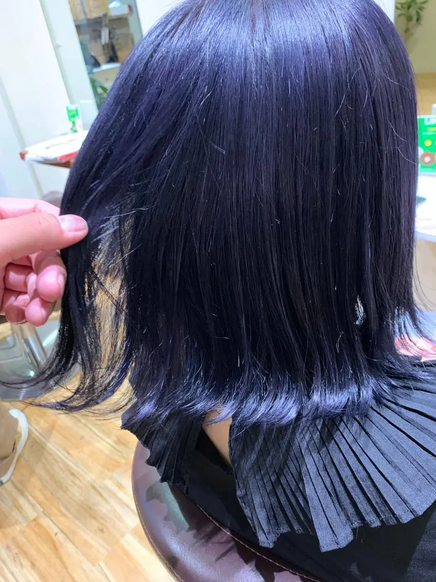 ミディアム 柔らかな縮毛矯正 透明感カラー💫のヘアスタイル