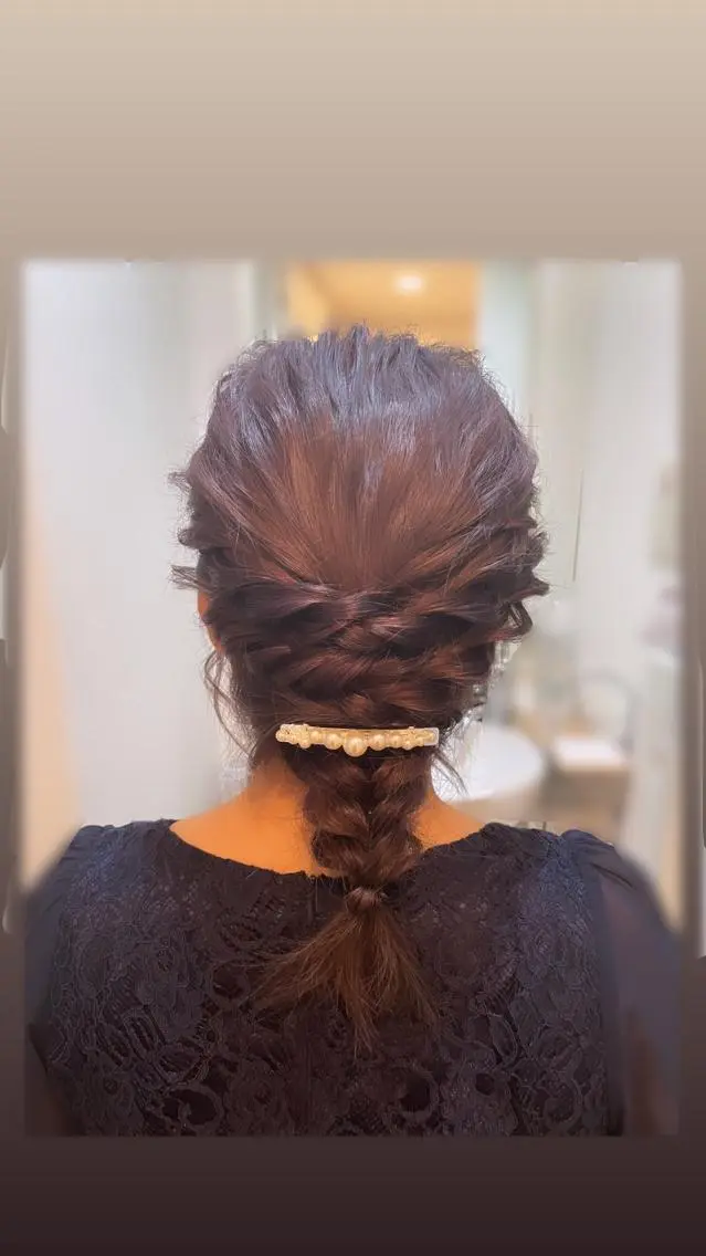 セミロング ヘアアレンジ ヘアセット T Ayaのヘアスタイル
