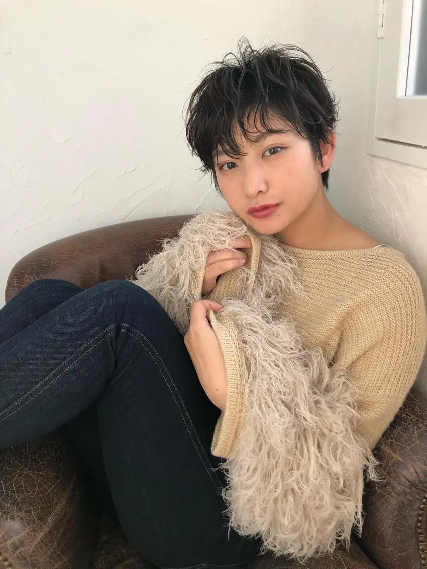 ショート カラー パーマ ヘアアレンジ ショートヘア enurk店 🍋 M I K U  *のその他イメージ