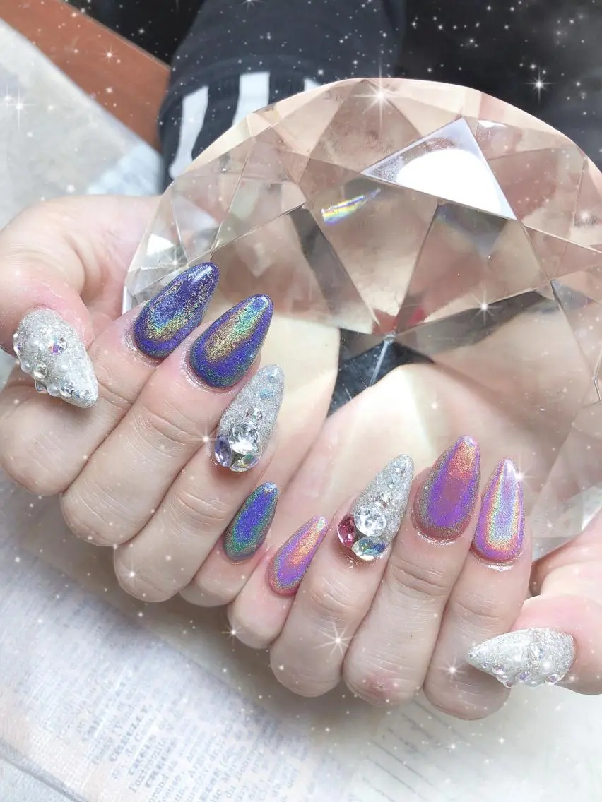ミディアム ネイル ハンドネイル 《LB》ラブリエ Nail&eyeのマツエク・マツパデザイン