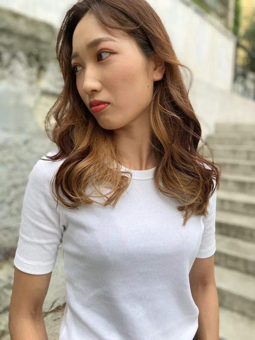 セミロング カラー インナーカラー 髪質改善　艶髪✨ Teppeiのヘアスタイル