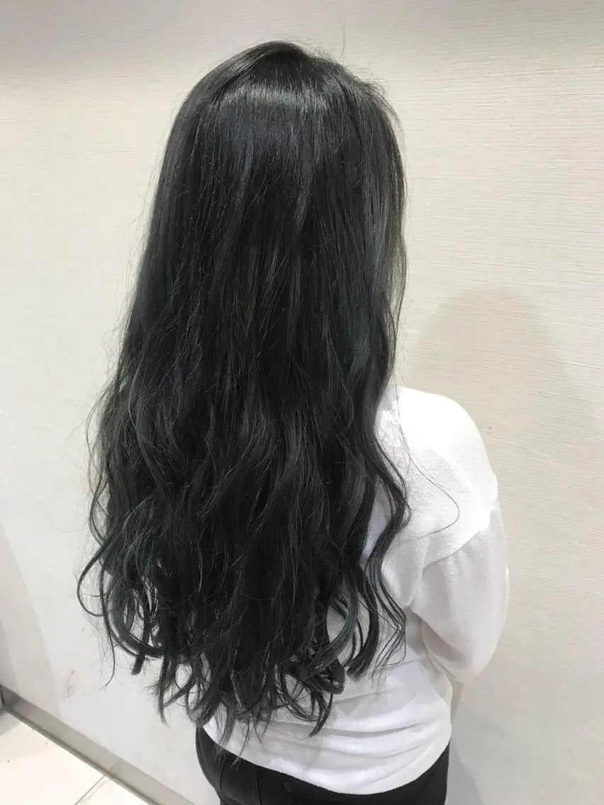 ロング カラー ブルーカラー ブルージュ 【メンズ縮毛矯正】 田中秀斗のヘアスタイル