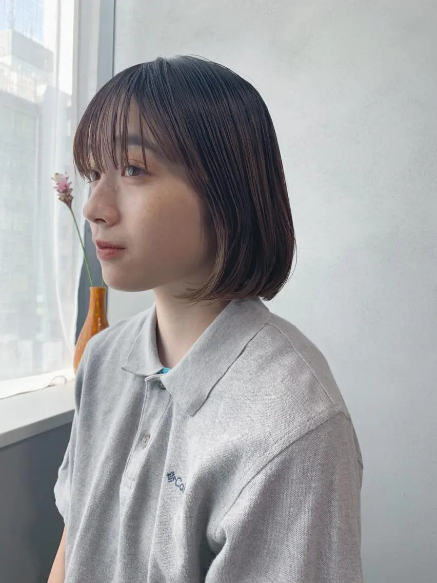 ショート カラー ボブパーマコテ巻き風 パーマNo1深江秀平のヘアスタイル
