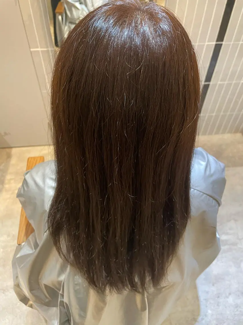 セミロング 複雑履歴に対応ブリー チ無しダブルカラーのヘアスタイル