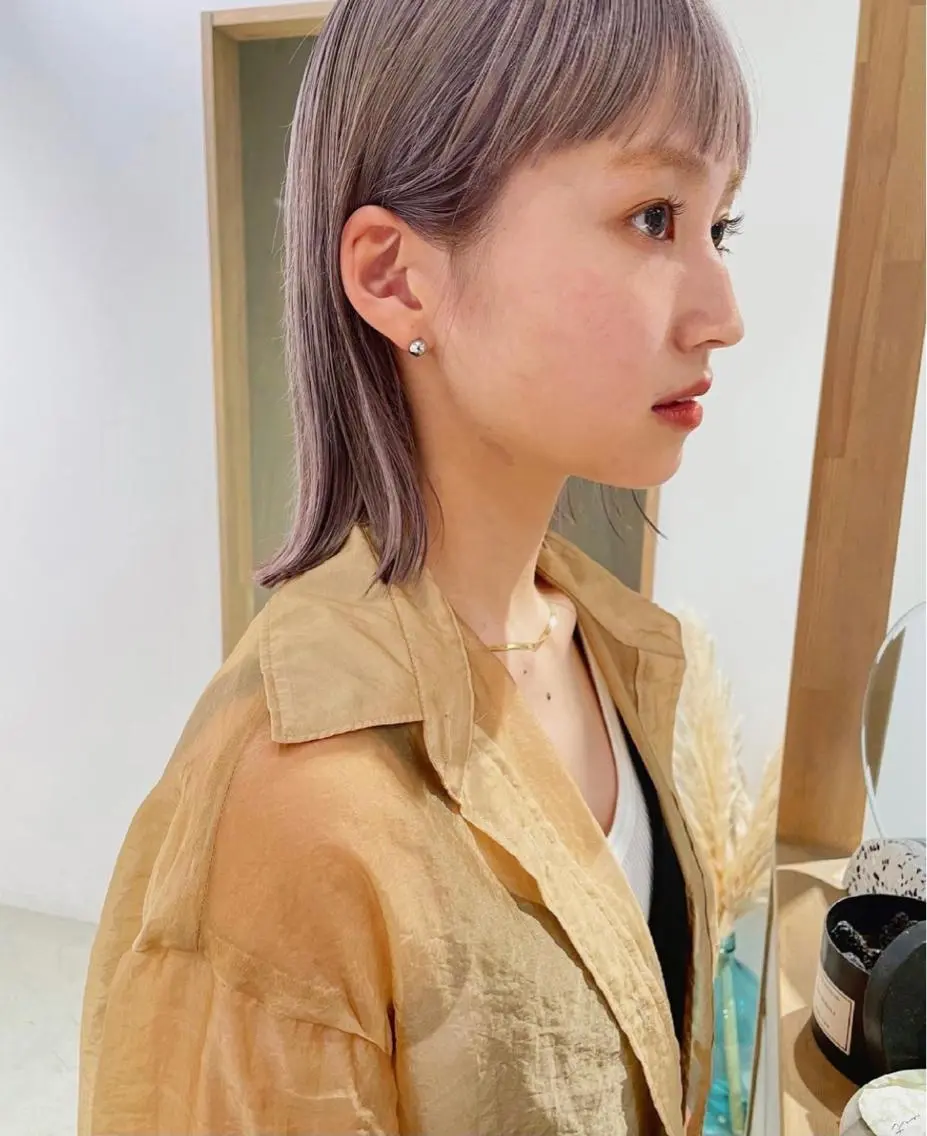 セミロング カラー ヘアアレンジ カット ヘアカラー トリートメント ボブ/プツボブ tsumuguのヘアスタイル