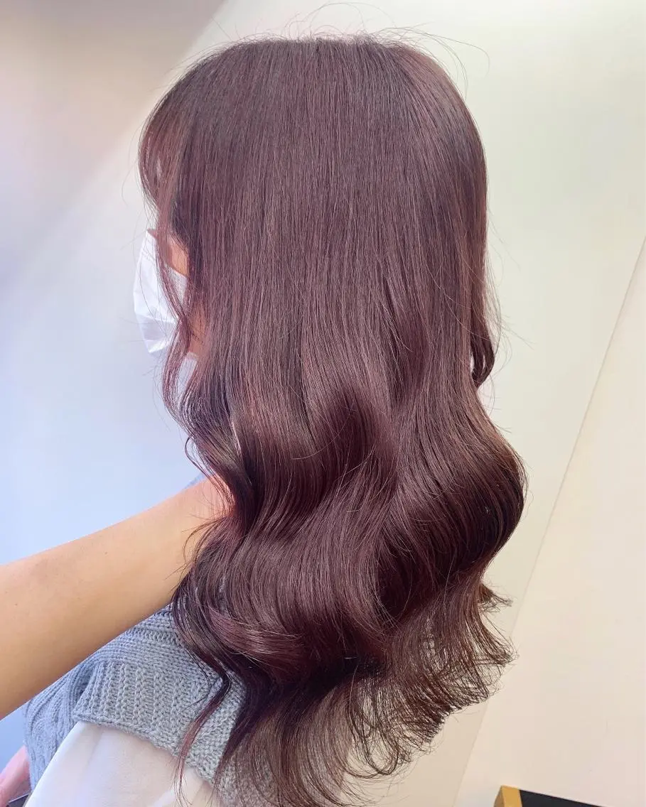 ミディアム カラー ラベンダーカラー ピンクカラー ピンクラベンダー レイヤー×グレージュ /ピンク🩷mioのヘアスタイル