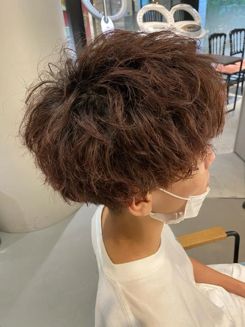 パーマ メンズ カット パーマ 梅田茶屋町メンズ 専門美容師 山元一平のヘアスタイル
