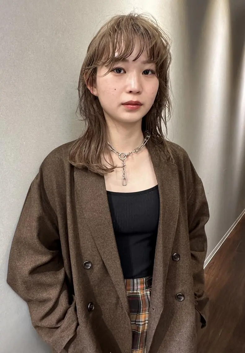ミディアム ヘアカラー 福岡美容室Daisy hairのヘアスタイル